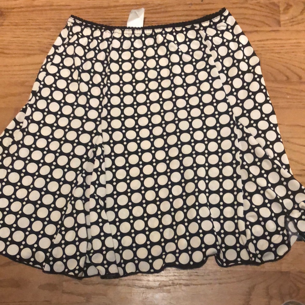 Black and Cream skater skirt circles Size M - Picture 2 of 7